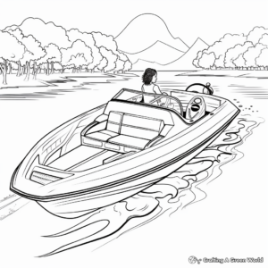 Printable Wakeboard Boat Coloring Pages 1