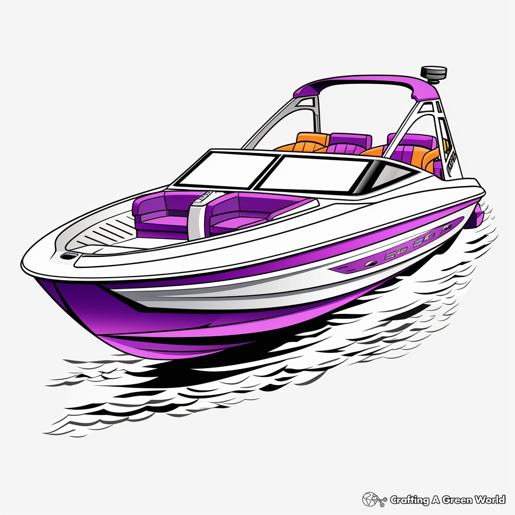 Printable Wakeboard Boat Coloring Pages 2