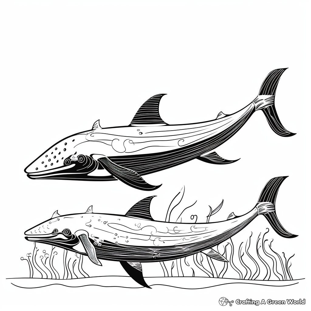 Printable Whales Coloring Pages for Artists 1