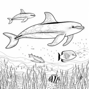 Printable Whales Coloring Pages for Artists 2
