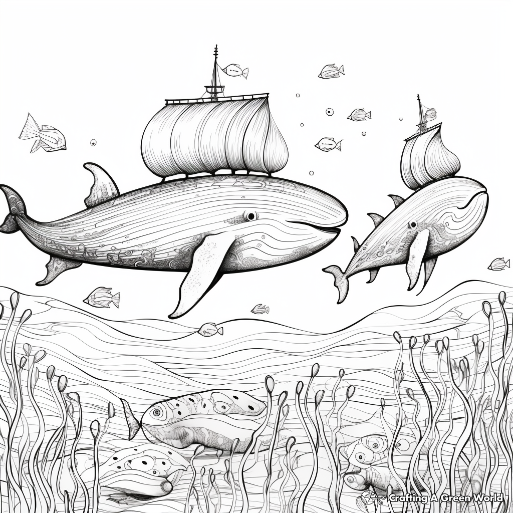 Printable Whales Coloring Pages for Artists 3