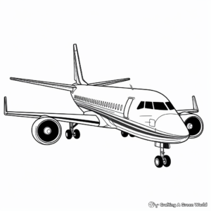 Private Jet Luxury Airplane Coloring Pages 1