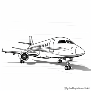 Private Jet Luxury Airplane Coloring Pages 3