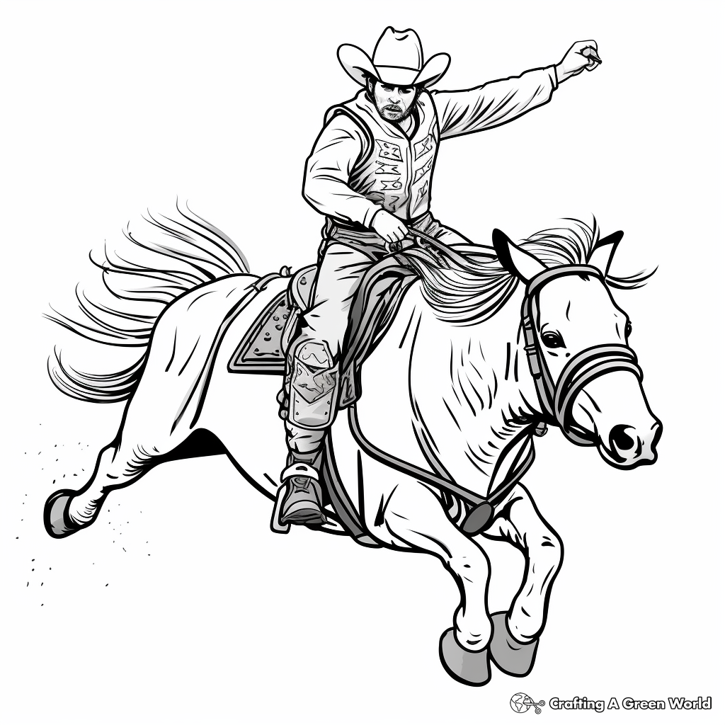 Professional Bull Riders (PBR) Coloring Pages 1