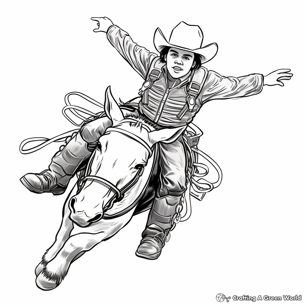 Professional Bull Riders (PBR) Coloring Pages 3