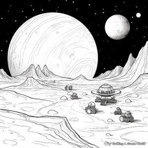 Professional-Grade Ixion Dwarf Planet Coloring Sheets 4
