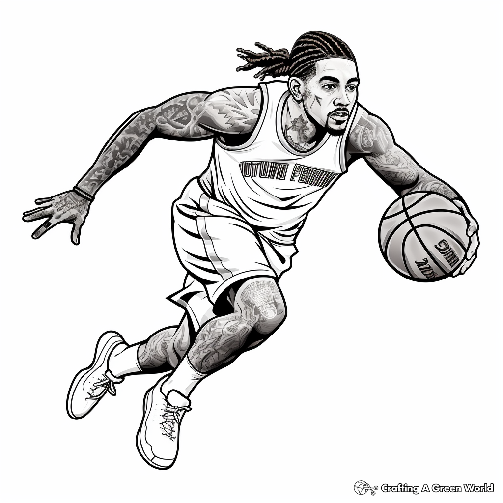 Professional NBA Player Coloring Pages 2