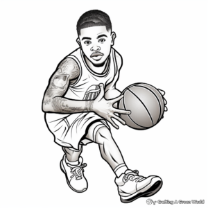 Professional NBA Player Coloring Pages 3