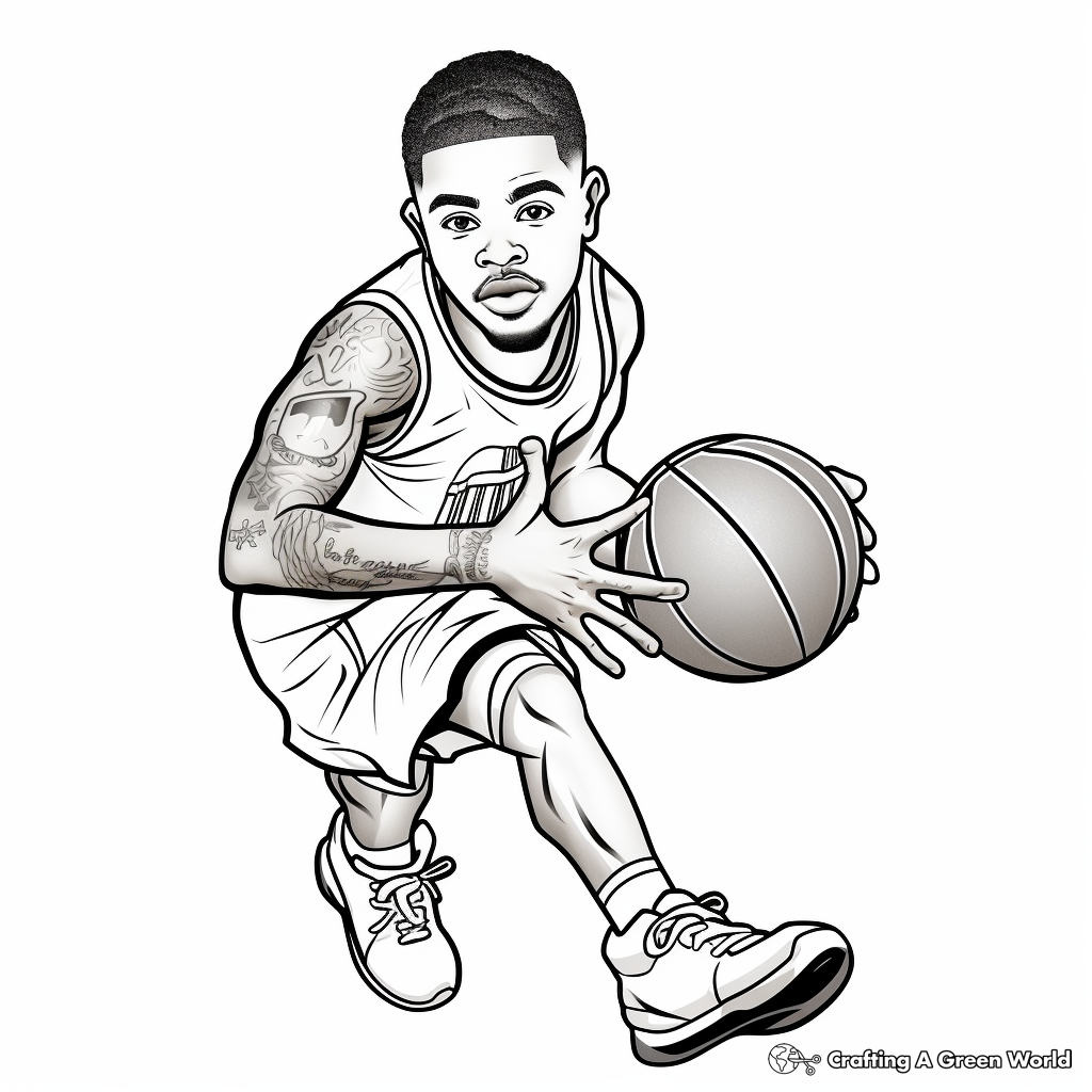 Professional NBA Player Coloring Pages 3