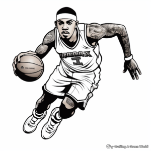 Professional NBA Player Coloring Pages 4