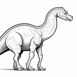 Profile View of Iguanodon Coloring Pages 1