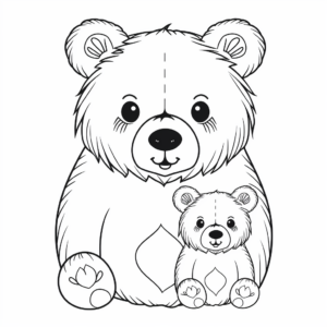 Protective Mama Bear Coloring Pages 2