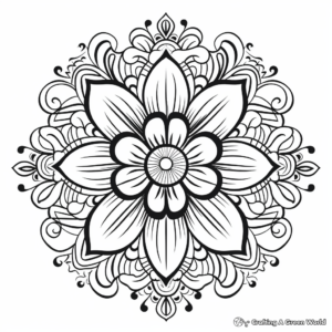 Psychedelic Mandala Coloring Pages 1