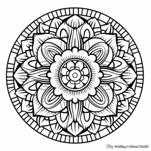 Psychedelic Mandala Coloring Pages 2