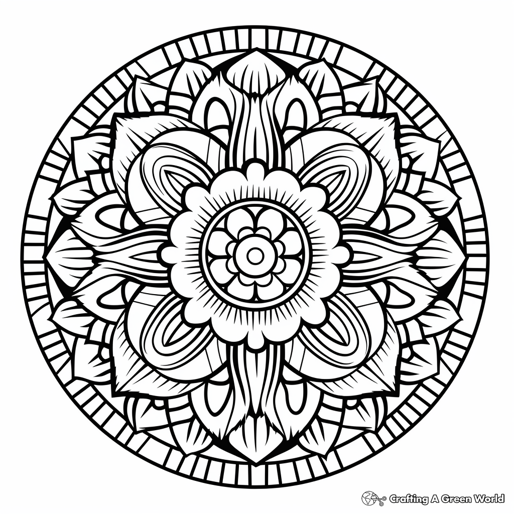 Psychedelic Mandala Coloring Pages 2