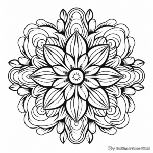 Psychedelic Mandala Coloring Pages 3