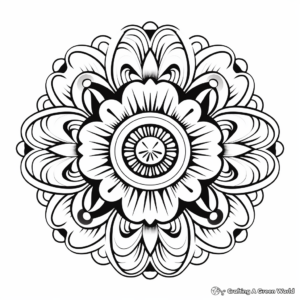 Psychedelic Mandala Coloring Pages 4