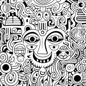 Psychedelic Pattern Coloring Pages 3
