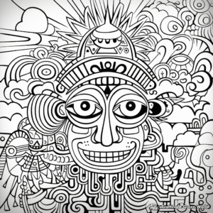 Psychedelic Pattern Coloring Pages 4