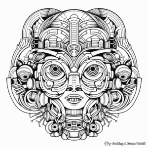 Psychedelic Symmetric Coloring Pages for Adults 4