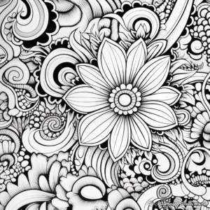 Psychedelic Tie Dye Coloring Pages 4