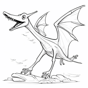 Pteranodon Fossil Coloring Pages 4