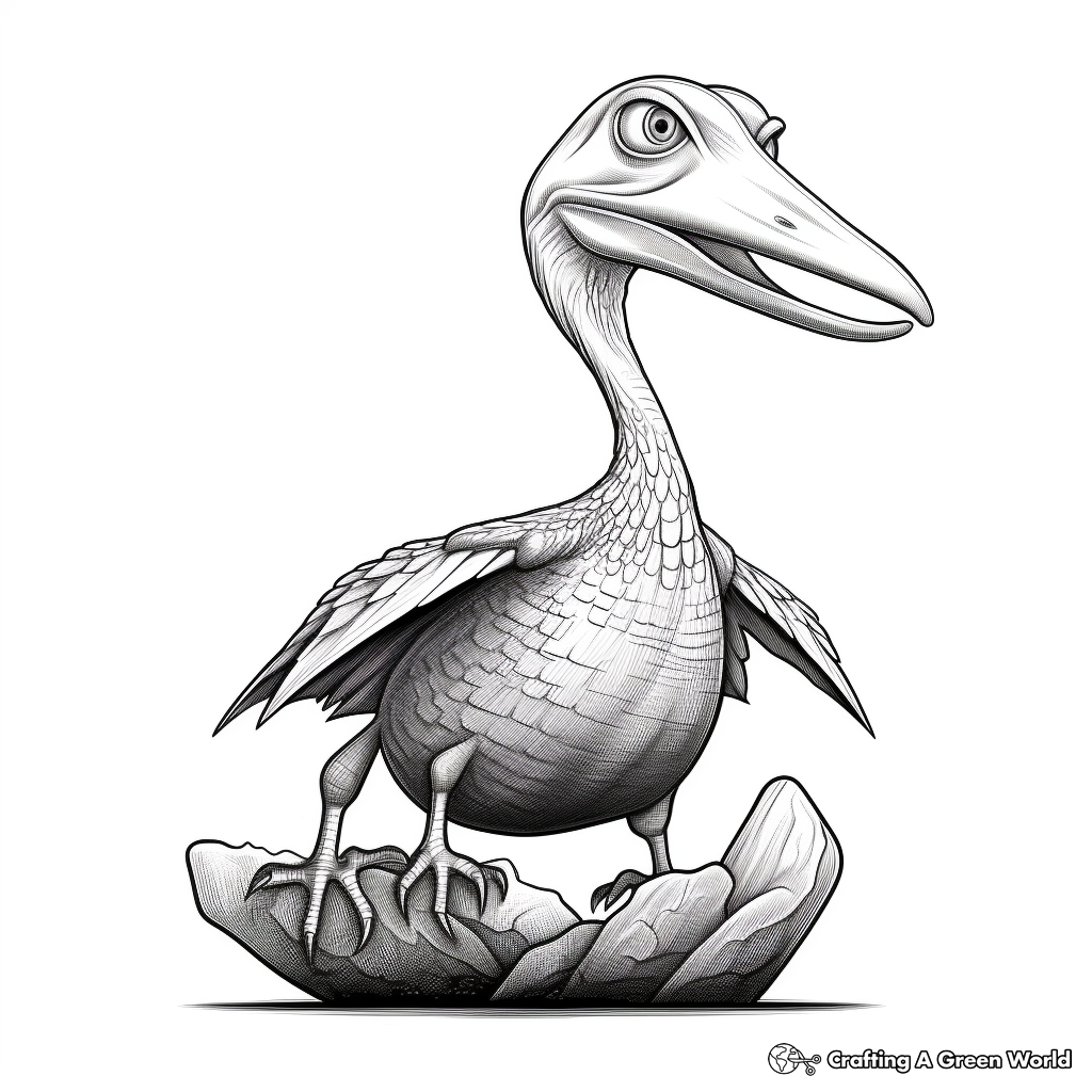 Pterodactyl in Different Ages: Egg to Adult Coloring Pages 3