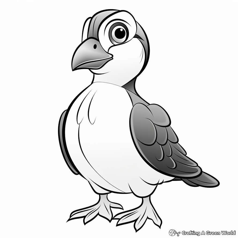 Puffin and Sealife Coloring Pages 1