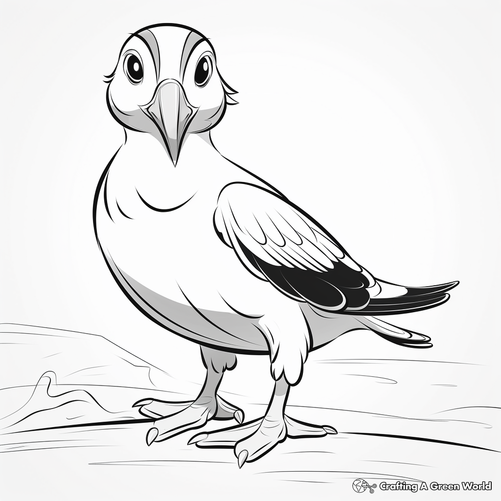 Puffin and Sealife Coloring Pages 2