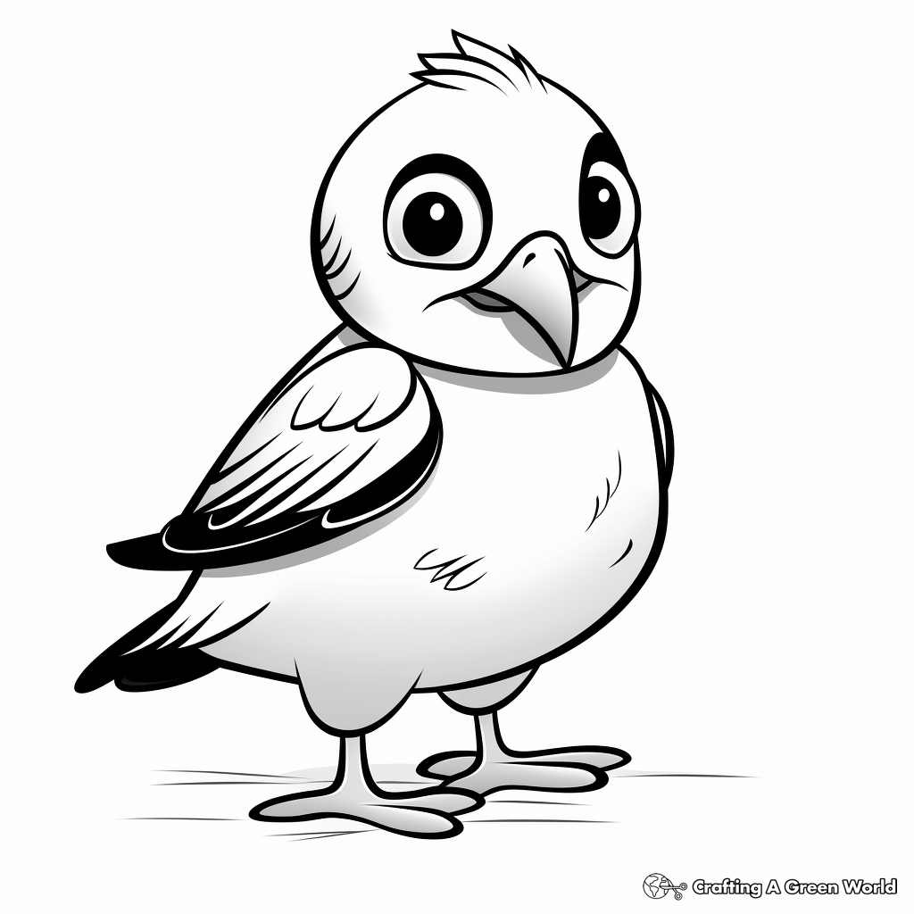 Puffin Bird Adult Coloring Pages 4