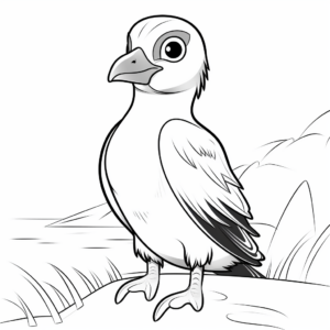 Puffins and Northern Lights Coloring Pages 3