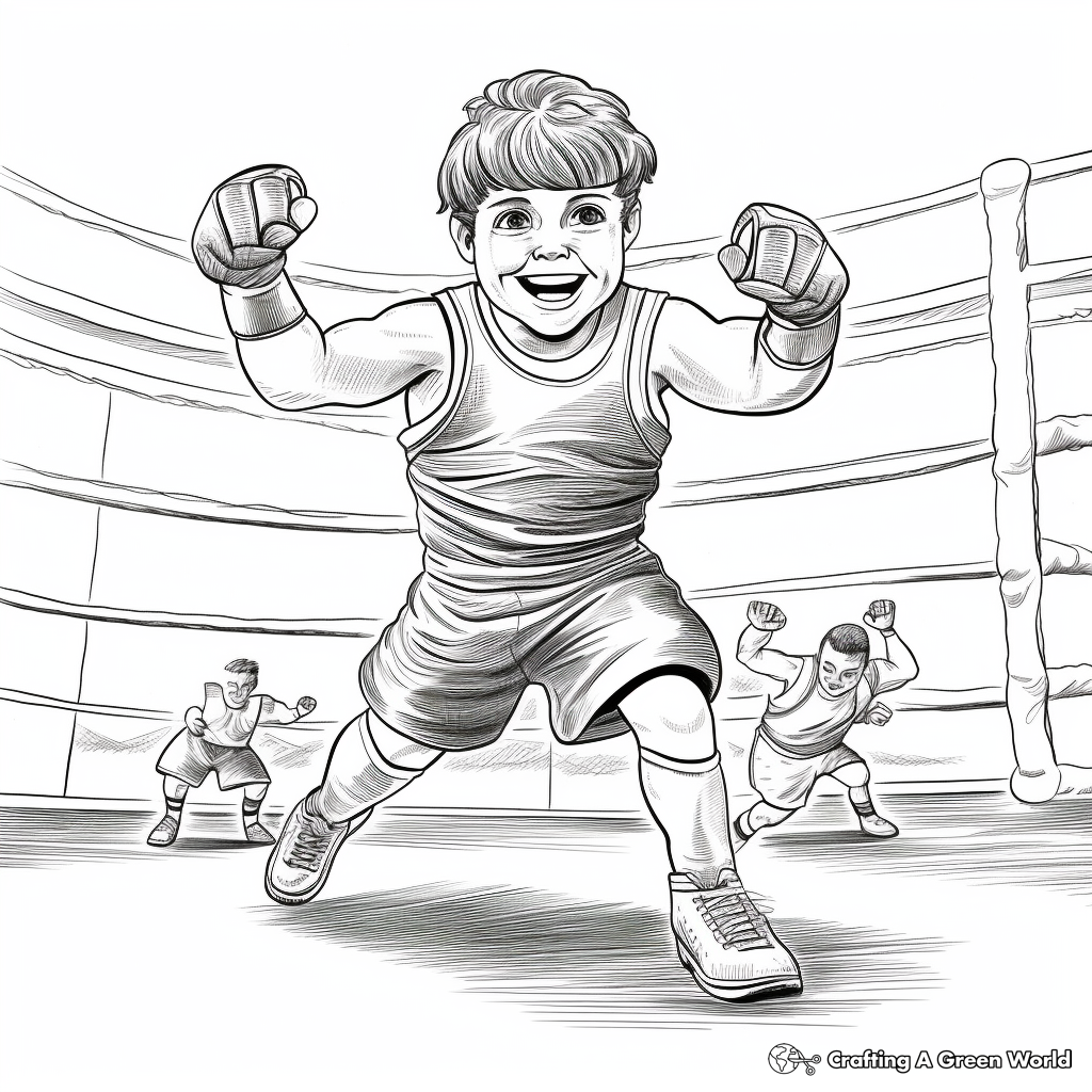 Pumped-Up Wrestling Coloring Pages 1
