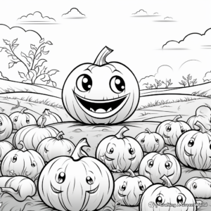 Pumpkin Patch Coloring Pages for Adults 3