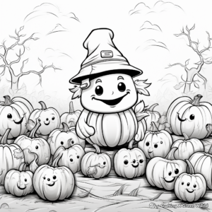 Pumpkin Patch Coloring Pages for Adults 4