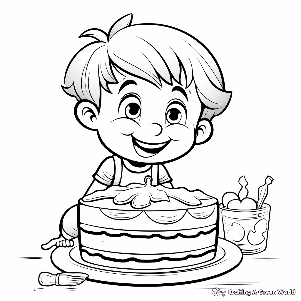 Pumpkin Pie Cake Coloring Pages for Thanksgiving 1