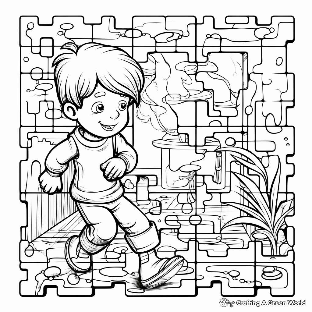 Puzzling Crossword Book Coloring Pages 1