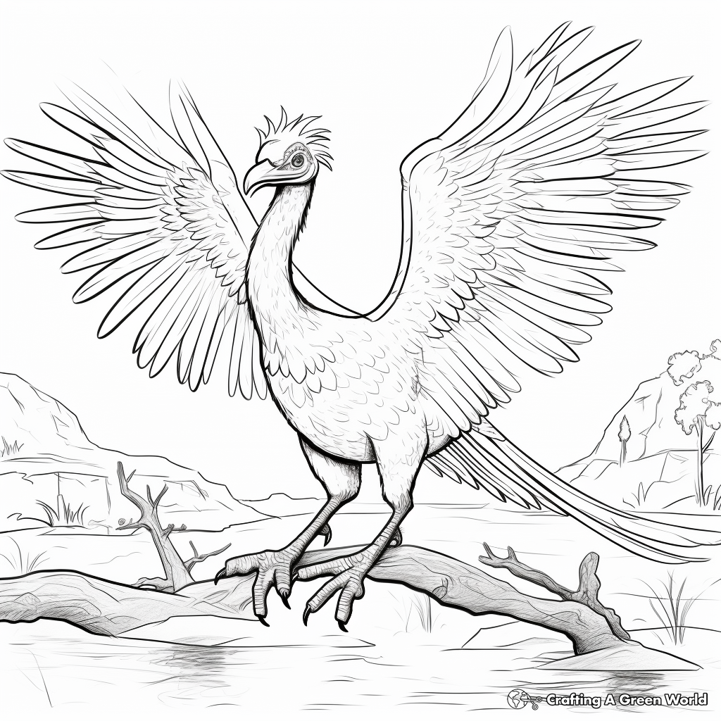 Pyroraptor Hunting Scene Coloring Pages 2