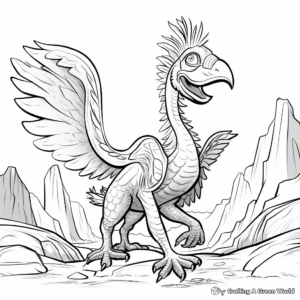 Pyroraptor in Its Natural Habitat Coloring Pages 1