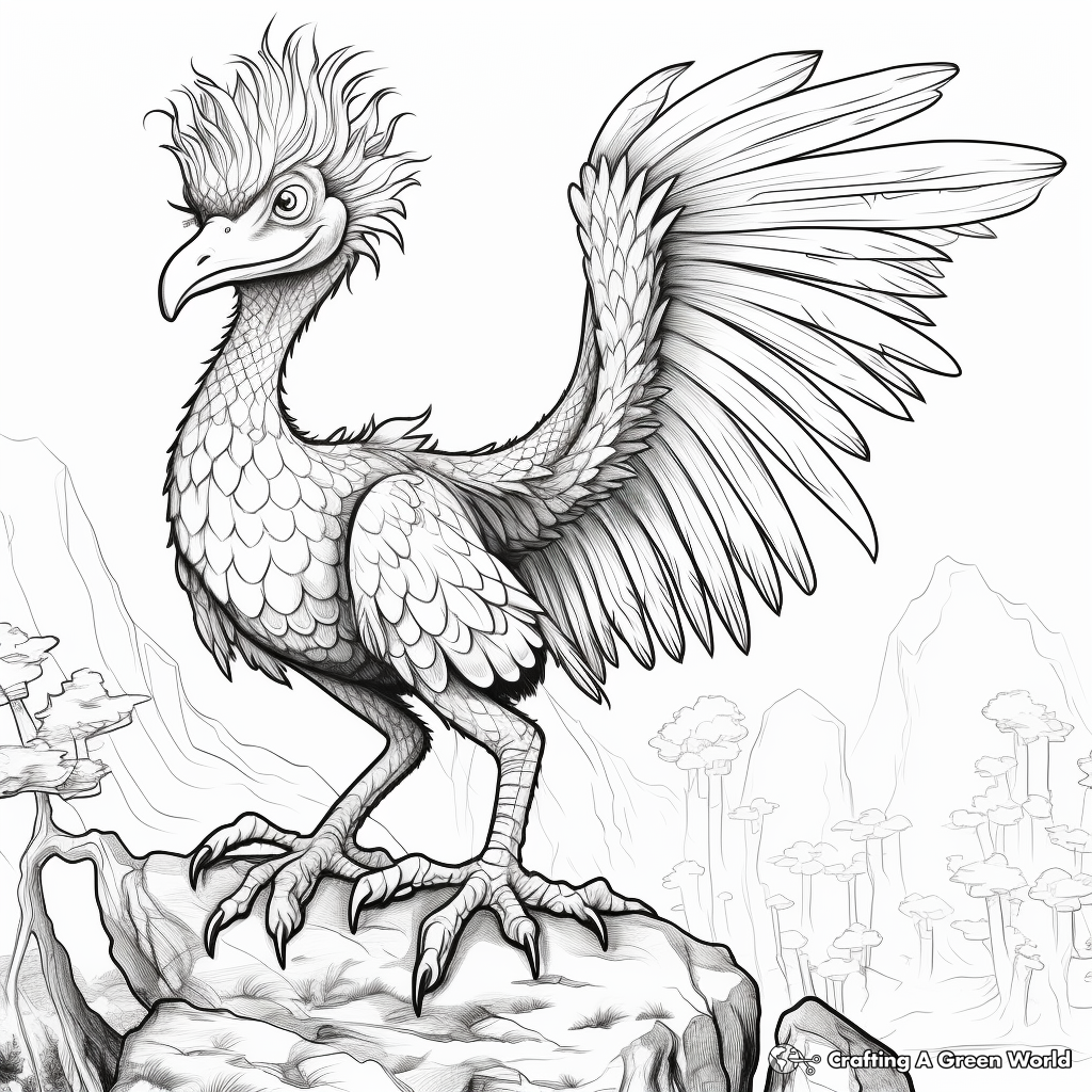 Pyroraptor in Its Natural Habitat Coloring Pages 4