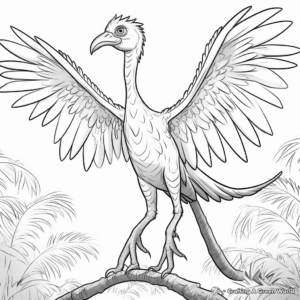 Pyroraptor in Jungle Coloring Pages 1