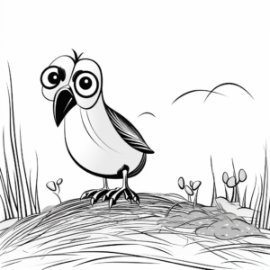 Quail Nesting Coloring Pages for Children 4