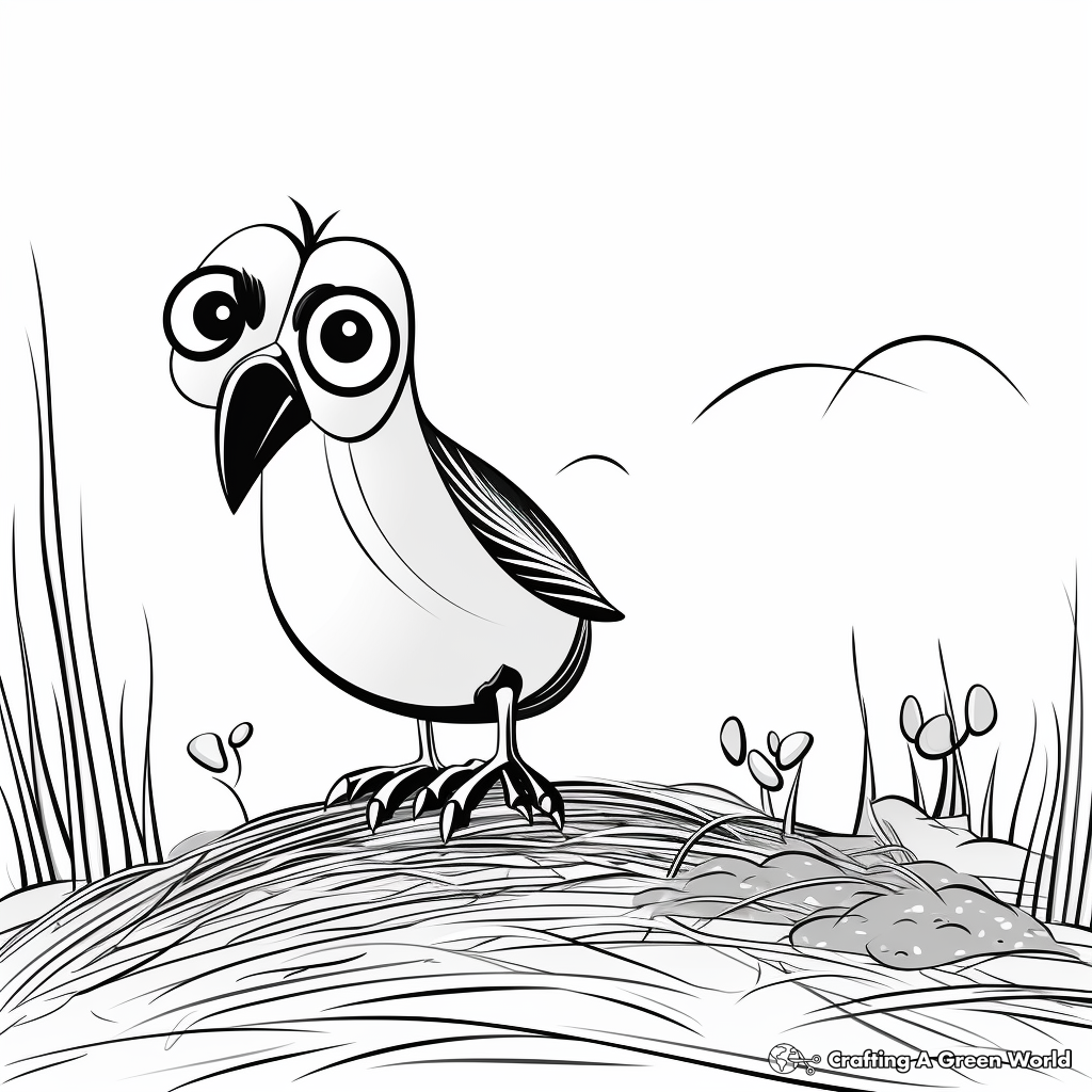 Quail Nesting Coloring Pages for Children 4