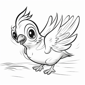 Quail Running Coloring Page 3
