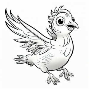 Quail Running Coloring Page 4