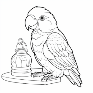 Quaker Parrot Coloring Pages for Bird Lovers 2