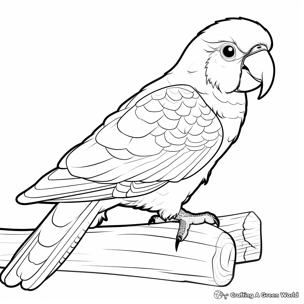 Quaker Parrot Coloring Pages for Bird Lovers 4