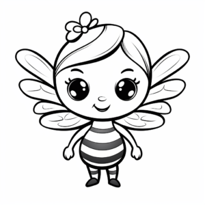 Queen Bee in a Honeycomb Coloring Pages 4
