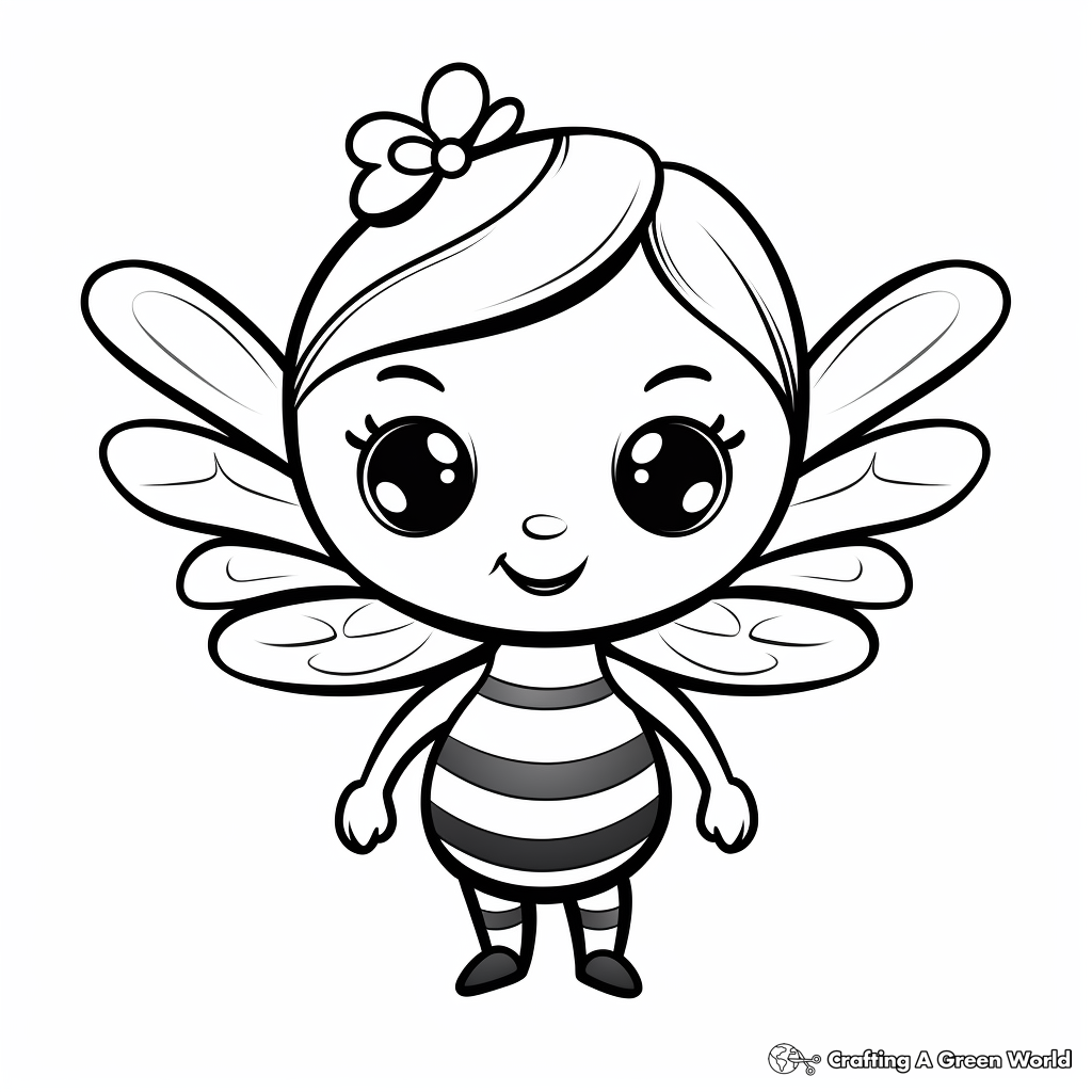 Queen Bee in a Honeycomb Coloring Pages 4