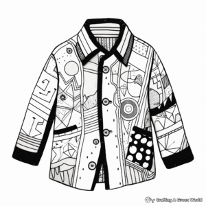 Quirky Patchwork Jacket Coloring Pages 2