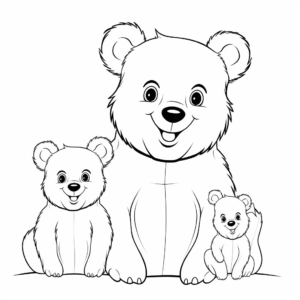Quokka Mother and Baby Coloring Pages 3